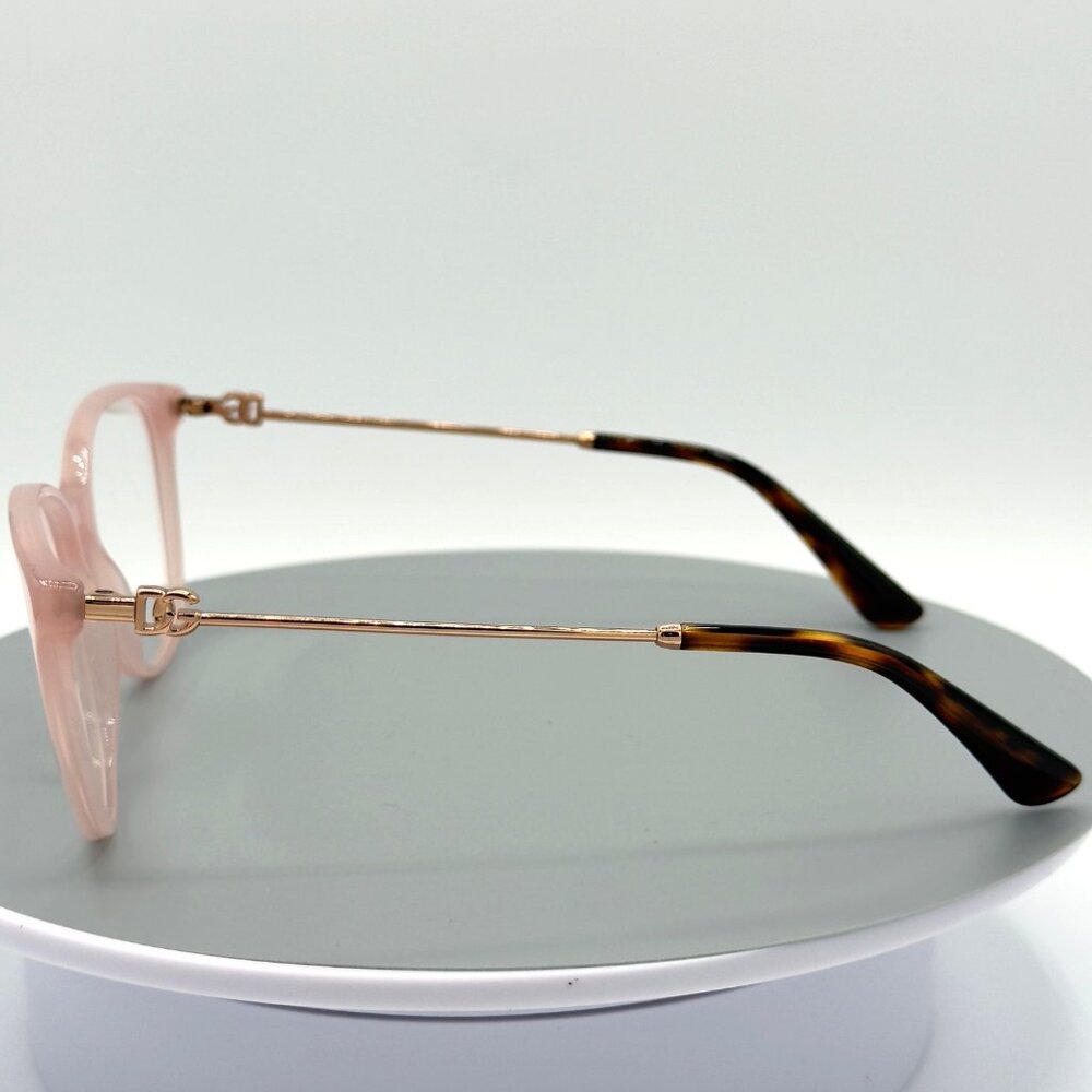 Dolce & Gabbana Eyeglasses Frames DG 3363 3384 54-18-145 Pink Rose Gold Tortoise - Picture 4 of 9